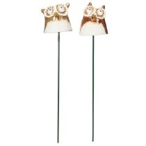 Itens Coruja decorativa de cerâmica para plantas, 26 cm, 2 peças.