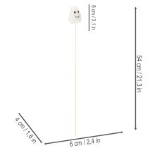 Itens Fantasmas em palitos de madeira, decoração de Halloween, 54 cm, 8 peças