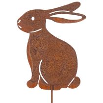 Itens Coelho de jardim para decoração de Páscoa com acabamento rústico em estilo campestre, 60 cm, conjunto de 4 peças.