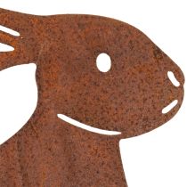 Itens Estaca de jardim em forma de coelho da Páscoa, feita de metal, para decoração elegante de primavera ao ar livre, 80 cm, 4 peças.
