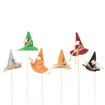 Itens Enfeites decorativos de feltro em formato de chapéu de bruxa para decoração de mesa no outono, 28 cm, 12 peças