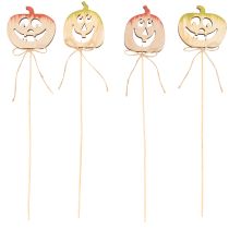 Itens Abóbora decorativa com rosto, decoração de Halloween, 31 cm, 12 peças