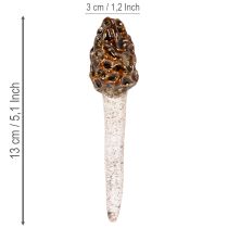 Itens Cogumelo morel artificial decorativo para vasos de plantas e mesas, 13 cm, 2 peças