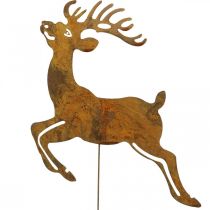Plugue de jardim pátina decorativo plugue decoração de veado 21,5 cm