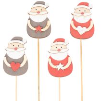 Itens Estacas decorativas de Papai Noel para arranjos florais e vasos de plantas, 31 cm, 12 peças