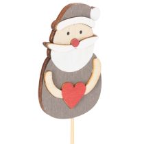 Itens Estacas decorativas de Papai Noel para arranjos florais e vasos de plantas, 31 cm, 12 peças
