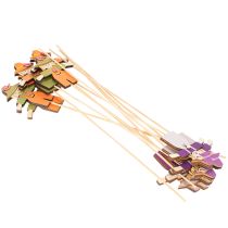 Itens Decorações de espantalho de madeira, cores sortidas, 30 cm, 12 peças