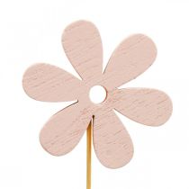 Plugue de flor plugue decorativo de madeira colorido flor 6,5cm 12uds