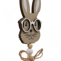 Plugue de flor coelho com óculos plugue decorativo de madeira 4×7,5cm 12uds