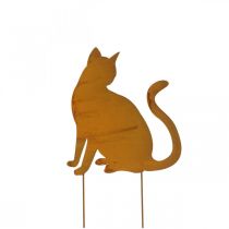 Estaca de jardim de pátina estaca de cama de gato retrô H41,5cm
