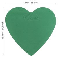 Itens Coração de espuma floral 38×36,5cm espuma floral molhada verde 2 peças