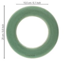 Itens Anel de espuma floral verde Ø25cm arranjo de guirlanda de 4 peças