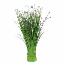 Bouquet Deco em pé com flores do prado artificial lilás 51cm