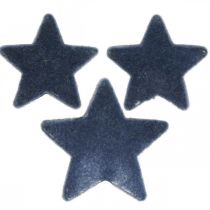 Itens Granulado natalino, estrelas, azul Ø4/5cm 40p