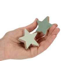 Itens Conjunto de estrelas de madeira para decoração de mesa e peitoril de janela, 5 cm, 9 peças