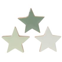 Itens Conjunto de estrelas de madeira para decoração de mesa e peitoril de janela, 5 cm, 9 peças