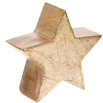 Itens Suporte decorativo em forma de estrela de Natal para mesa ou prateleira, 10 cm, conjunto de 3 peças