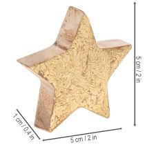 Itens Estrela decorativa brilhante para decoração de mesa, 5 cm, 9 peças