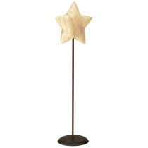 Itens Estrela feita de madeira, decoração de mesa em pé em forma de estrela de madeira natural H42cm