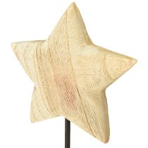 Itens Estrela feita de madeira, decoração de mesa em pé em forma de estrela de madeira natural H42cm
