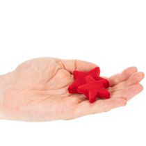 Itens Pequena estrela decorativa, decoração flocada, 5 cm, 40 peças