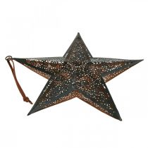 Itens Cabide de Natal estrela de metal preto H25.5cm