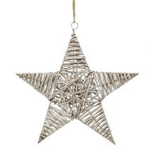 Itens Estrela para pendurar marrom claro 35cm 1 peça
