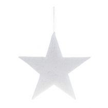 Estrela para pendurar branco 37cm C 48cm 1p