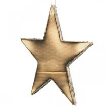 Itens Estrela de madeira para pendurar decoração de Natal em chamas naturais de 20 cm