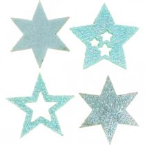 Itens Estrelas decorativas para artesanato Menta espuma auto-adesiva de borracha 4cm 36 unidades