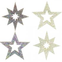 Itens Estrelas decorativas para artesanato amarelo, espuma de borracha marrom 4cm 36 unidades