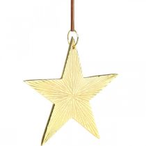 Itens Estrela dourada, decoração do advento, pingente decorativo para o Natal 12×13cm 2pcs