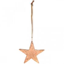 Itens Estrela de cobre para pendurar, decoração de árvore de Natal, pingentes de metal 8 × 9cm 2pcs