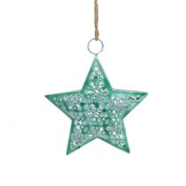 Itens Estrela verde-menta para pendurar 9,5cm 1p