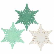 Itens Estrela de Natal dispersa verde, branco sortido 4cm 72p