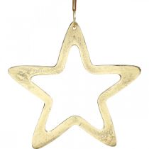 Itens Pingente de Natal, decoração estrela para o Advento, estrela decoração dourada 14 × 14cm