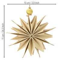 Itens Estrelas de papel, cores naturais, Ø10cm, 6 peças