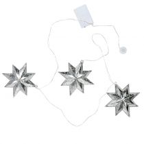 Star chain acrílico prata 150cm x3 com led para baterias