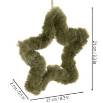 Itens Pingentes de estrela em pele sintética, de pelúcia, para janelas e portas, 21 cm, conjunto de 4 peças