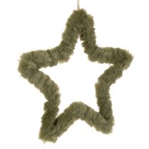 Itens Estrela decorativa de pele sintética para pendurar em portas e janelas, 30 cm, conjunto de 3 peças.