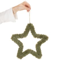 Itens Estrela decorativa de pele sintética para pendurar em portas e janelas, 30 cm, conjunto de 3 peças.