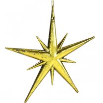 Pingente de estrela de decoração de natal dourado 11,5 cm 16 unidades