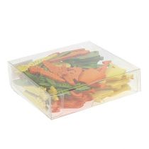 Itens Decoração dispersa em madeira com motivos coloridos 4-6cm 72 un