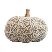 Tecido abóbora decoração renda juta branco/bege decoração vintage Ø18cm
