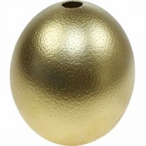 Itens Decoração de ovo de avestruz soprada Decoração de Páscoa dourada Ø12cm Alt.14cm