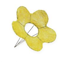 Punho de sisal amarelo Ø20cm flor punho 8 unidades