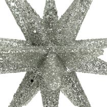Itens Estrelas com mica champanhe 11,5 cm 4 unid.