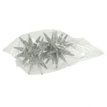 Itens Estrelas com mica champanhe 11,5 cm 4 unid.
