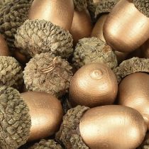 Itens Decoração dispersa bolotas outono inverno ouro 3cm 36 unidades