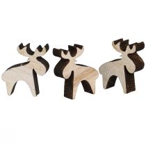 Itens Decoração dispersa madeira alce decoração marrom natural 2x2,5cm 108 un